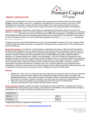 Broker Compensation Agreement