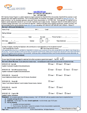 GSK Vaccines Access Program Application Form