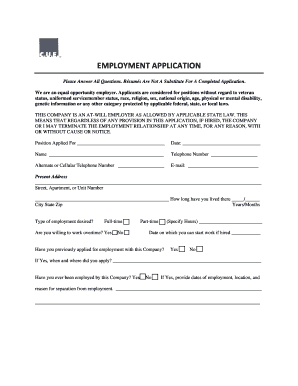 Employment Application Form