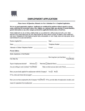 Employment Application Form