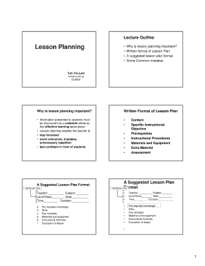Lesson Plan Template