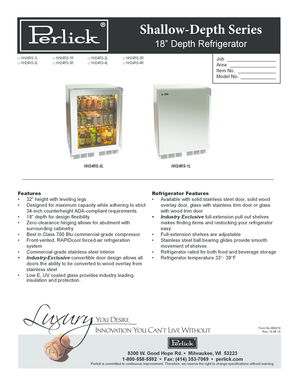 Shallow-Depth Series Refrigerator Order Form