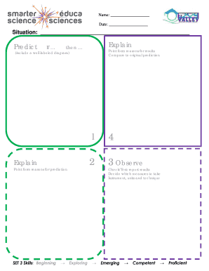 Science Prediction and Observation Form