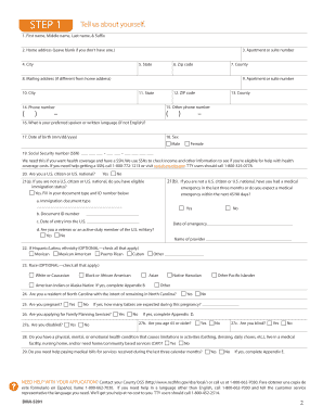 North Carolina Health Coverage Application