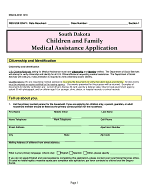 South Dakota Medical Assistance Application