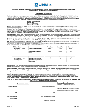 WildBlue Customer Agreement