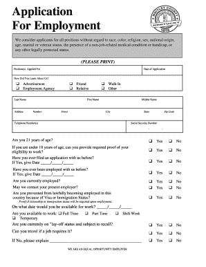 Employment Application Form