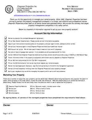 Rental Management Agreement - Chapman Properties - chapmanproperties