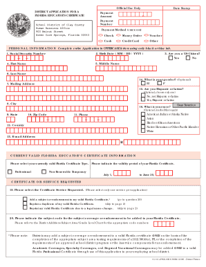 Florida Educator Certification District Application