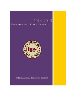 Hattiesburg Public School District Employee Handbook Acknowledgement