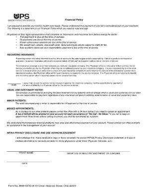 Healthcare Financial Policy Agreement