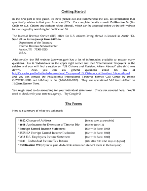 US Tax Forms for First Year American JETs