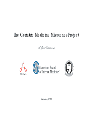 Geriatric Medicine Milestones Reporting Form