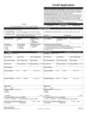 Universal Credit Application Form