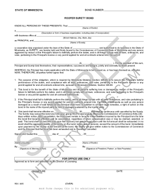 Minnesota Roofer Surety Bond