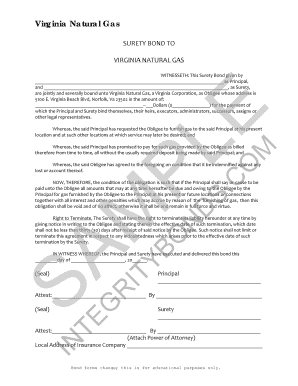 surety bond form