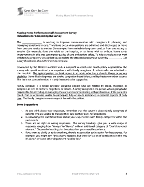 Nursing Home Self-Assessment Survey