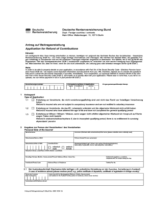 Antrag auf Beitragserstattung