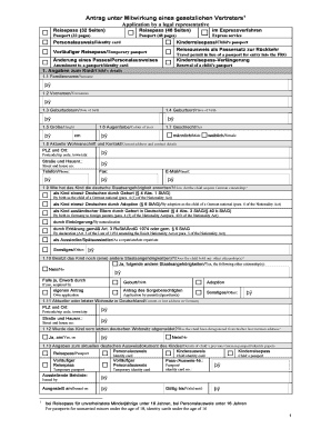 Antrag auf Ausstellung eines Kinderreisepasses