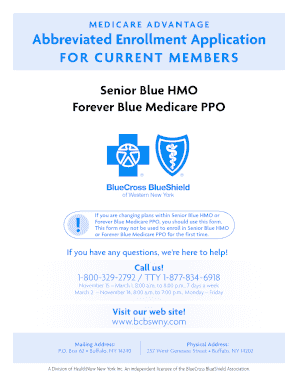 Senior Blue HMO Medicare Plan Change Form