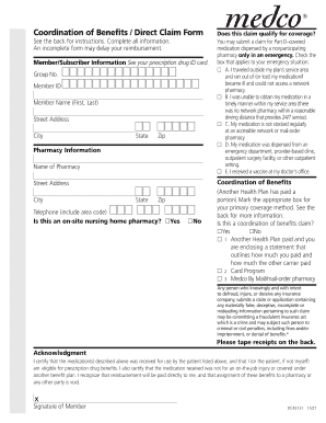 Coordination of Benefits Direct Claim Form