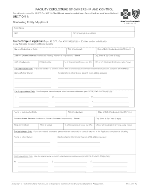 Facility Disclosure of Ownership and Control Form