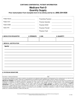 Medicare Part-D Prior Authorization Form