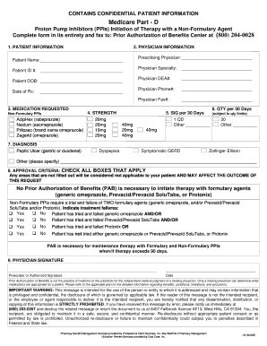 Medicare Part D PPI Prior Authorization Form