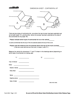 Motor State Custom Order Release Form