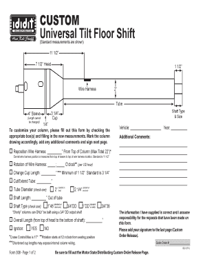 Motor State Custom Order Release Form