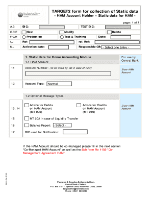 TARGET2 Static Data Collection Form