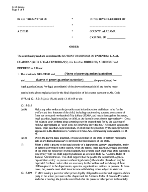 Juvenile Court Joinder Order