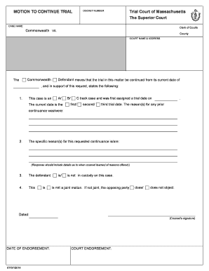 Motion to Continue Trial