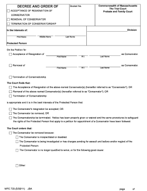 Conservatorship Termination Order