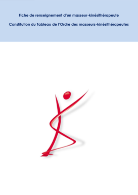 Fiche de renseignement d’un masseur-kinésithérapeute