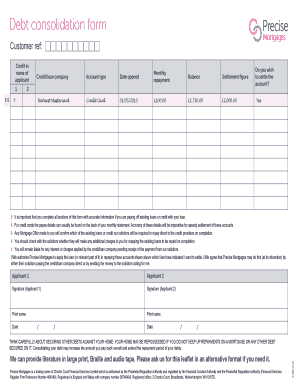 Debt Consolidation Form
