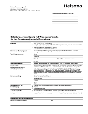 Belastungsermächtigung mit Widerspruchsrecht