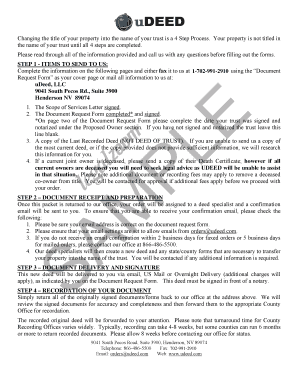 Real Estate Deed Transfer to Trust