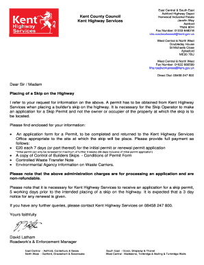 Skip Permit Application