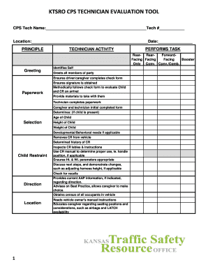 CPS Technician Evaluation Tool