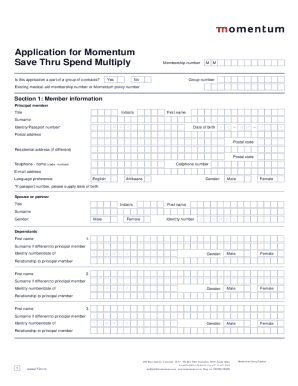 Momentum Multiply Membership Application