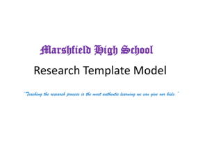 Research Template Model - Sunset Middle School - sunsetblog cbd9