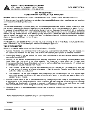 HIV Antibody Test Consent Form