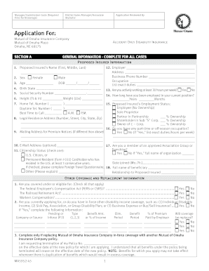 Washington Disability Income Insurance Application