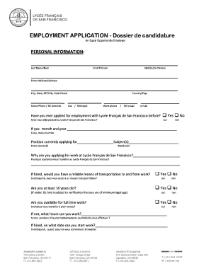 Employment Application