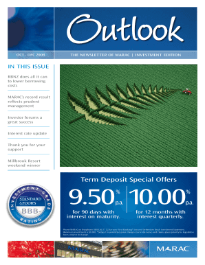 MARAC Term Deposit Investment Form