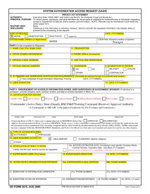 System Authorization Access Request Form