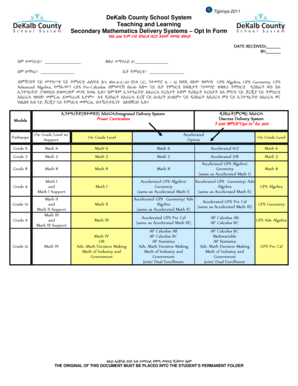 DeKalb County School System Opt In Form