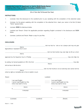 Florida Residential Lease Agreement