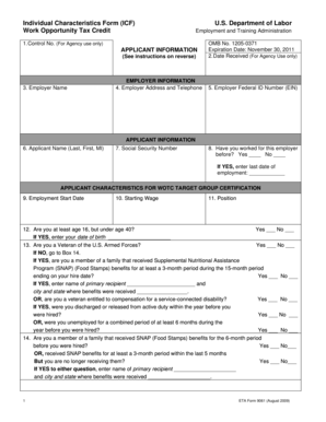 Work Opportunity Tax Credit Form